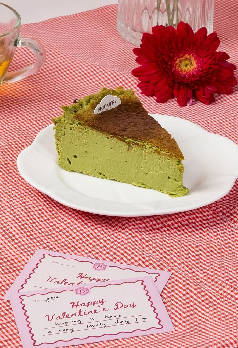 Matcha Cheesecake Slice